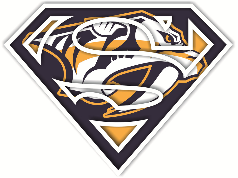 Nashville Predators superman logos fabric transfer